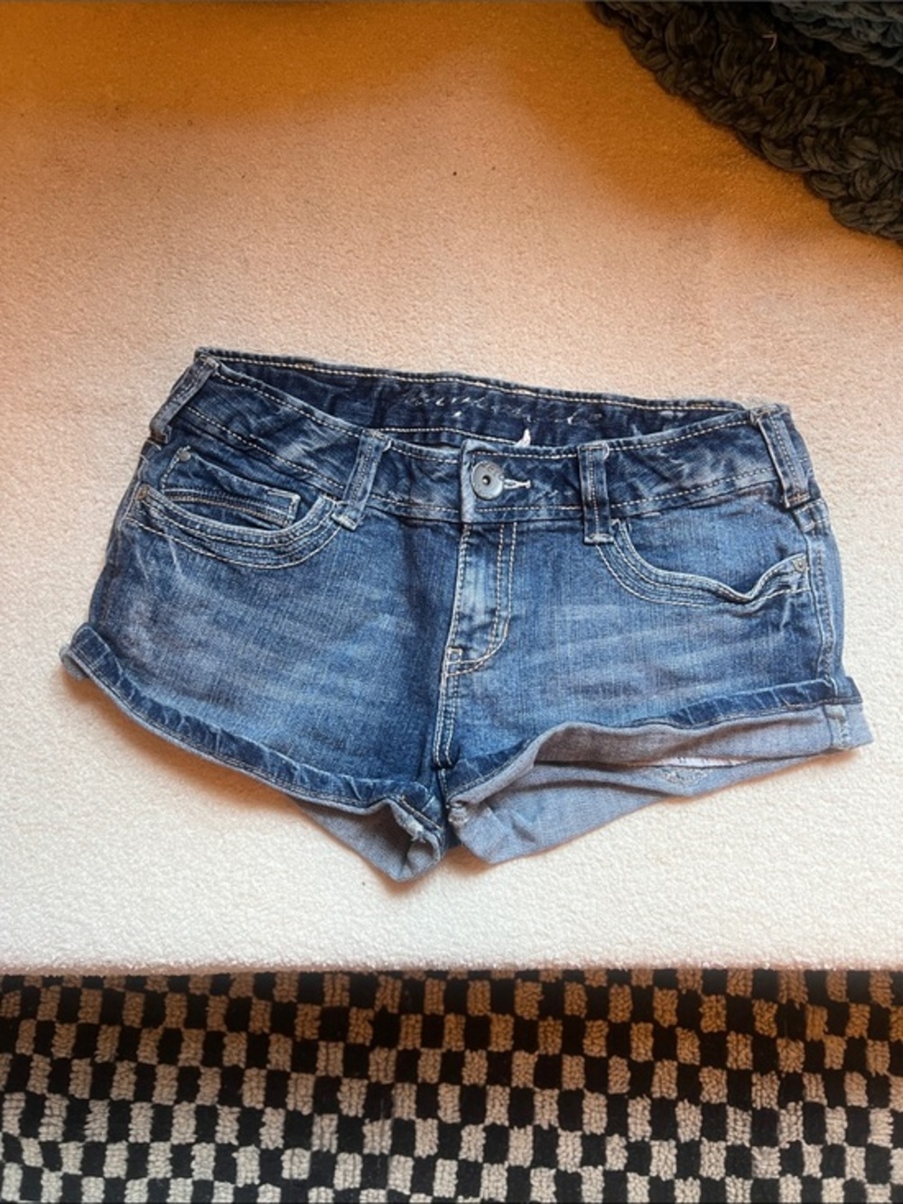 Aeropostale Women’s Denim Micro Shorts - Blue